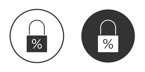 Fixed rate mortgage icon vector solid icon style illustration. EPS 10 file