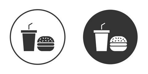 Fast food icon vector solid icon style illustration. EPS 10 file