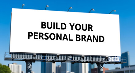 Build Your Personal Brand Billboard on Cityscape