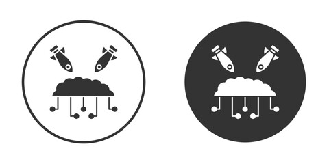 DOS icon vector solid icon style illustration. EPS 10 file