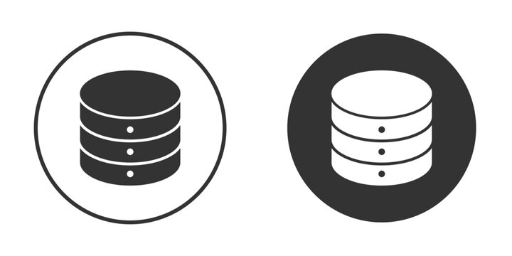 Cylinder database icon vector solid icon style illustration. EPS 10 file