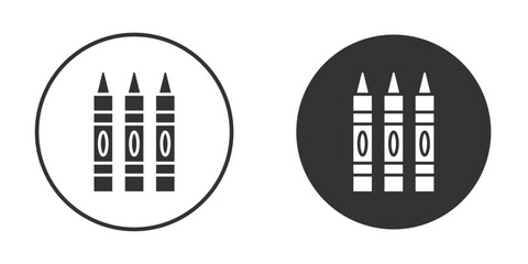 Crayon icon vector solid icon style illustration. EPS 10 file