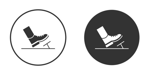 car pedal icon vector solid icon style illustration. EPS 10 file