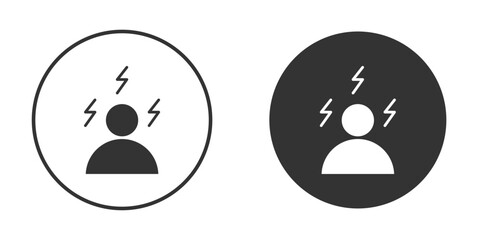 Anxiety icon vector solid icon style illustration. EPS 10 file