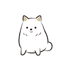 Dogs collection. Vector illustration of funny cartoon different breeds dogs in trendy flat style. Isolated on white.