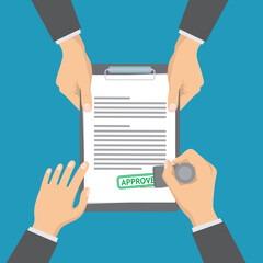 request approval vector illustration ask for approval design