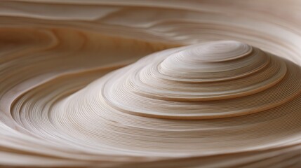 Abstract spiral design of layered strips.