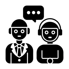 Minimal AI Chatbot Icons – Smart Assistant and NLP Design.