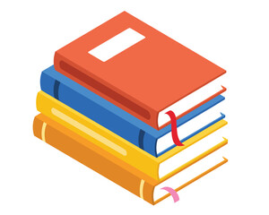 Pile of Different Books Celebrating Book Day – Colorful Stacks Symbolizing Reading, Education, Literacy, and Love for Books

