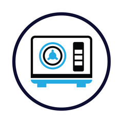 Locker, security, safety, bank safe deposit icon