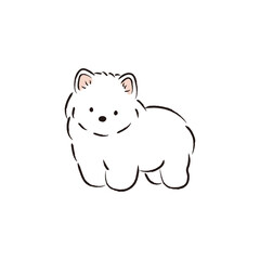 Dogs collection. Vector illustration of funny cartoon different breeds dogs in trendy flat style. Isolated on white.