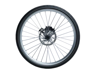 Gordijnen Bicycle Wheel Front View, Transparent PNG © Majnur
