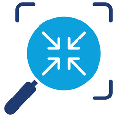 Obraz premium Zoom In Flat Blue Icon