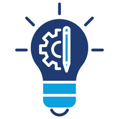 Creative Idea Flat Blue Icon