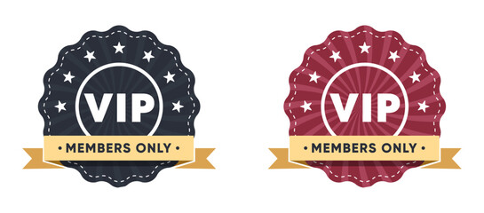 VIP members only premium badge label design