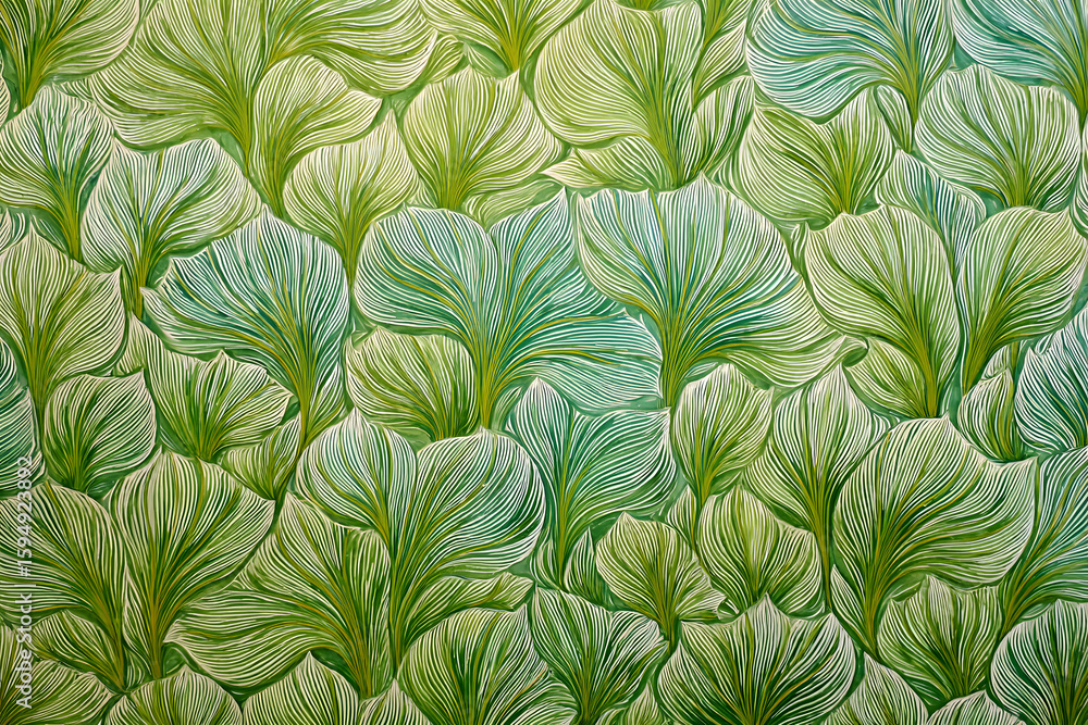 Aufkleber abstract backdrop featuring lily leaf pattern