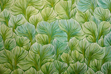 Fototapeta premium Abstract backdrop featuring lily leaf pattern