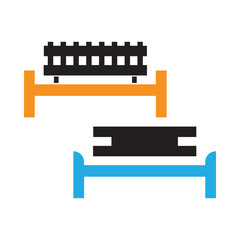 wooden bench, park, blank bench, bench icon