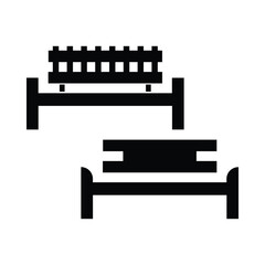 wooden bench, park, blank bench, bench icon