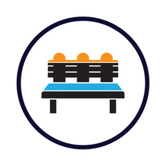 wooden bench, park, blank bench, bench icon