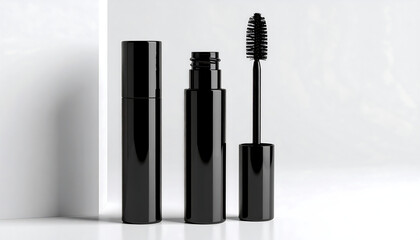 Obraz premium Single minimalist mascara wand and tube