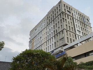 Architectural Facade A Contemporary Building's Captivating Design and Urban Geometry with Modern...