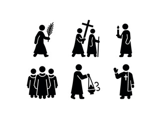 Religious iconography symbols of worship and faith