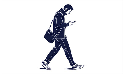 Obraz premium Modern Life Distraction Silhouette