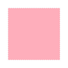 square placemat with a scalloped edge frame