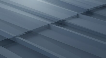 Fototapeta premium 静謐な青灰色、幾何学的模様の金属板