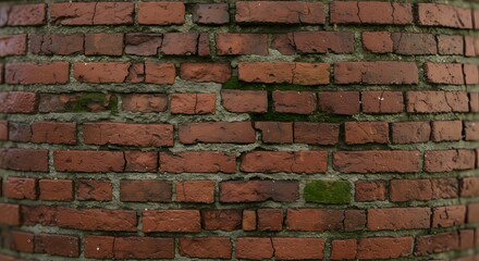 Fototapeta premium Aged Brick Wall Texture, Detailed Close-up View