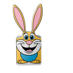 Digital Art of a Happy Bunny Head

