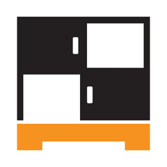 rack, icon, box, wooden cabinet, cabinet icon