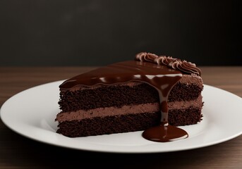 とろけるチョコケーキ 深みのある光と影