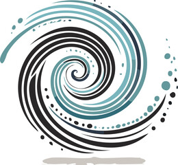 Fototapeta premium Tribal Brush Swirl Icon Vector Illustration.signs, swirl, art, element, illustration, set, shape, decoration, design, icon, symbol, vector, border, chalk, colours, fire, graphic, grunge, ink, mark, 