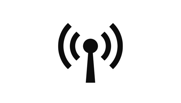 WiFi antenna icon design representing connectivity and internet access in a modern style,