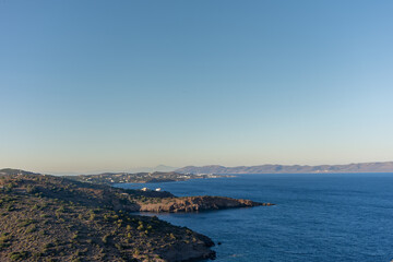 Aegean Coastline Near Temple of Poseidon, Cape Sounion, Greece
