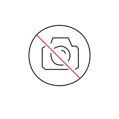 No Camera Symbol Red Line Across Camera Icon photography