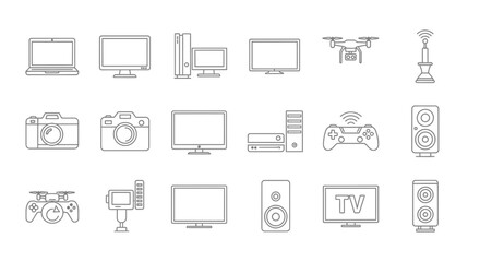 Business Icons Vector Set for Office and Digital Communication Design