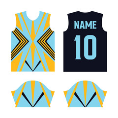 jersey sport design template, half sleeve soccer jersey