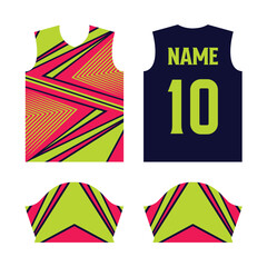 jersey sport design template, half sleeve soccer jersey