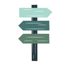 Wooden Direction Sign