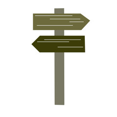 Wooden Direction Sign