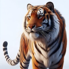 Fototapeta premium tiger on white background