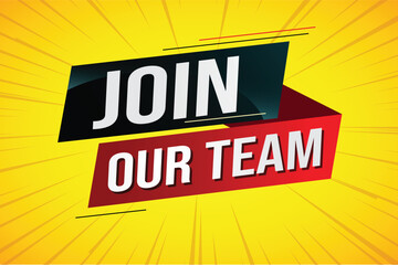 join our team word concept vector illustration with modern futuristic 3d style for landing page template ui web mobile app poster banner flyer background gift card coupon label wallpaper 