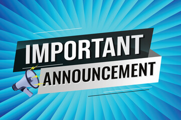 important announcement word concept vector illustration lines modern futuristic 3d style for landing page template ui web mobile app poster banner flyer background gift card coupon label wallpaper 