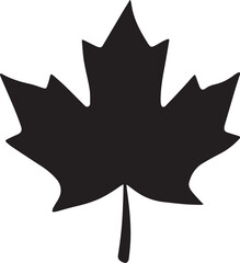 Black Vector Maple Leaf