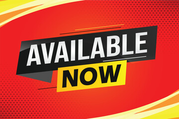 available now word concept vector illustration with lines 3d style for social media landing page, template, ui, web, mobile app, poster, banner, flyer, background, gift card, coupon, label, wallpaper 