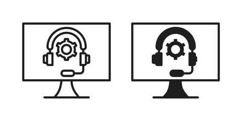 Tech support icon symbol shape. vector symbols.