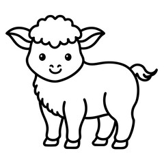 Yak on white background